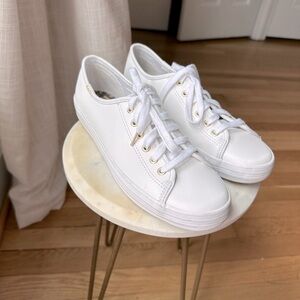 Keds White Sneakers Canvas Upper Rubber Sole